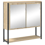 Juego de muebles de baño con estante 4 pcs Roble Sonoma