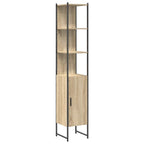 Juego de muebles de baño con estante 4 pcs Roble Sonoma