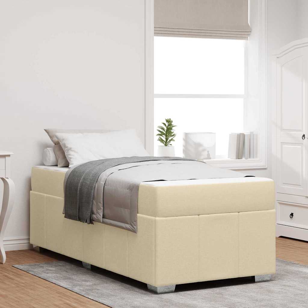 Bed frame with mattress Blue 100 x 200 cm fabric