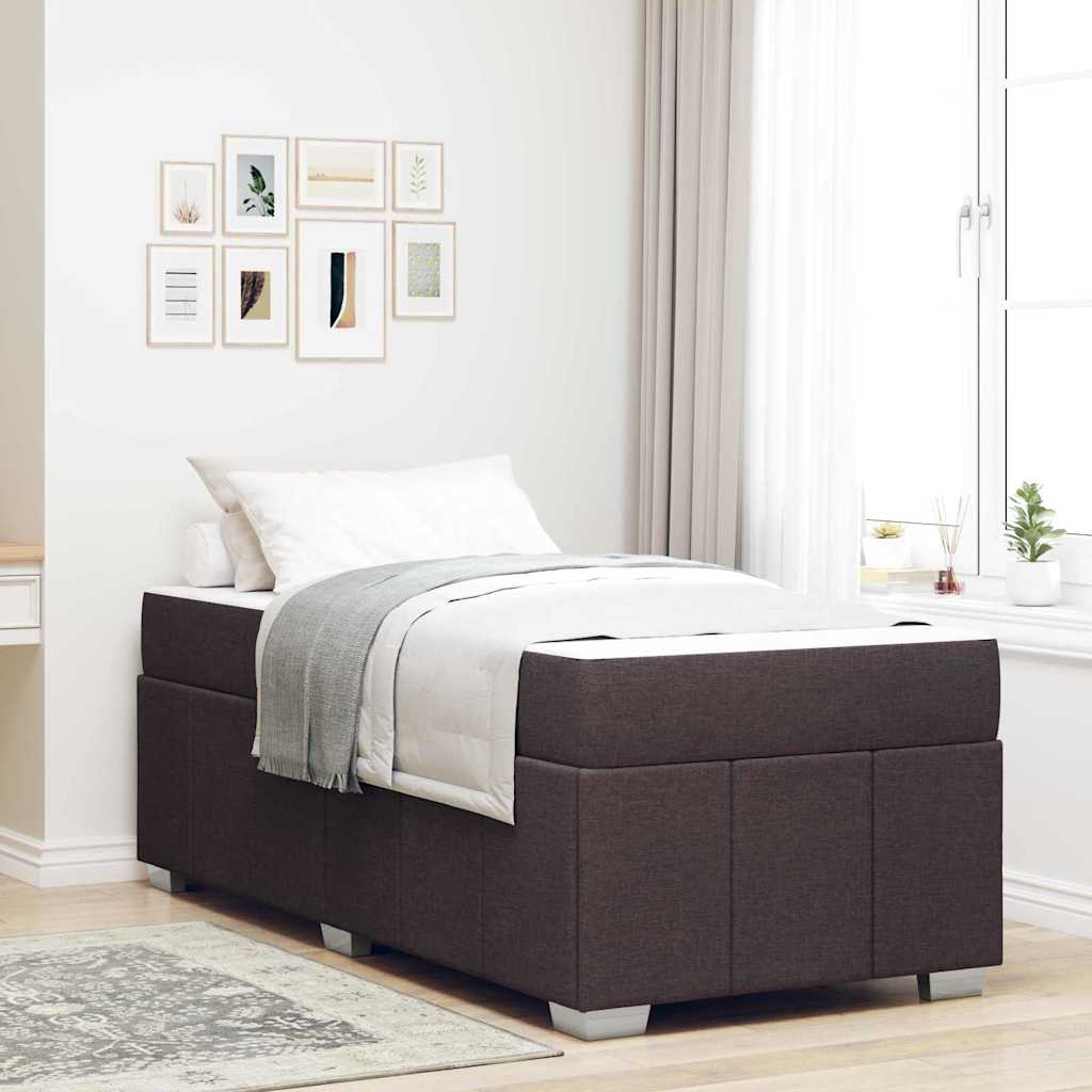 Bed frame with mattress Blue 100 x 200 cm fabric