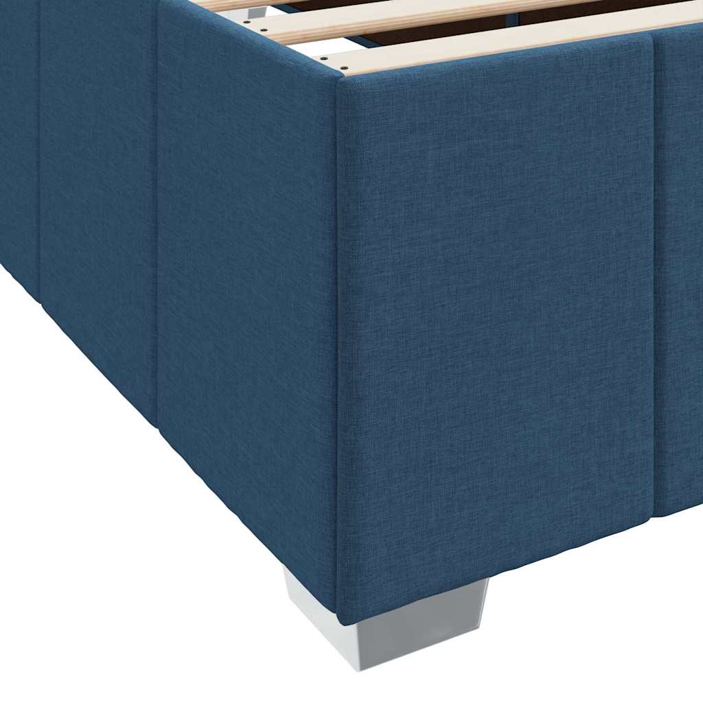 Estructura de cama con colchón Azul 100 x 200 cm tela