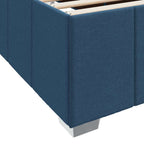 Estructura de cama con colchón Azul 100 x 200 cm tela