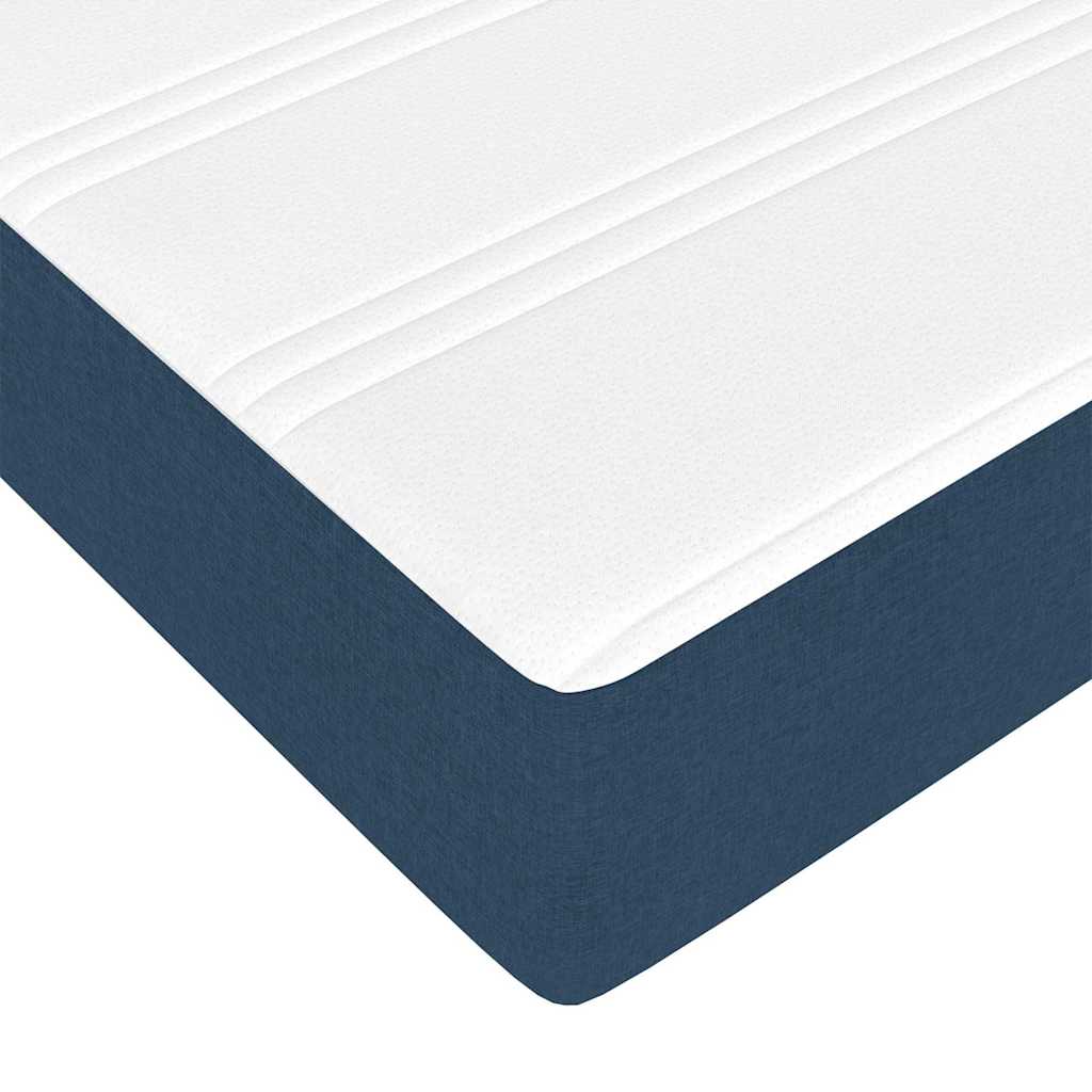 Estructura de cama con colchón Azul 100 x 200 cm tela