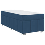 Estructura de cama con colchón Azul 100 x 200 cm tela