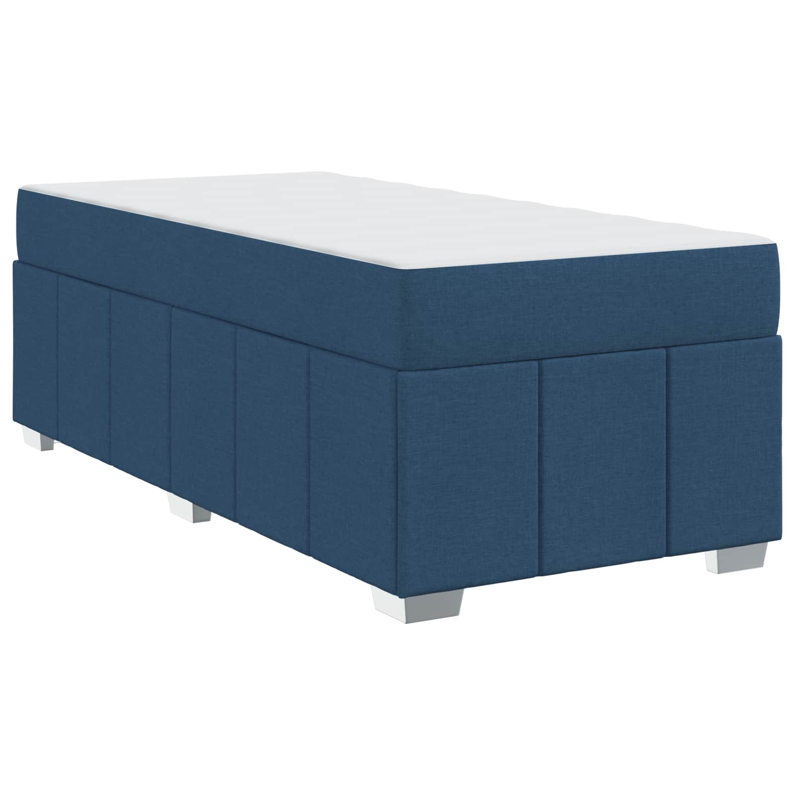 Estructura de cama con colchón Azul 100 x 200 cm tela