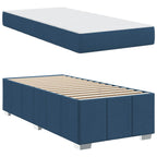 Estructura de cama con colchón Azul 100 x 200 cm tela