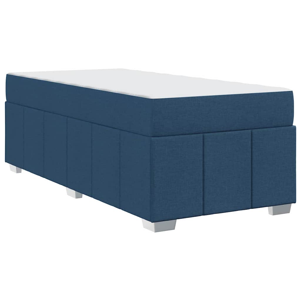Estructura de cama con colchón Azul 100 x 200 cm tela