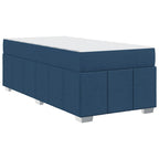 Estructura de cama con colchón Azul 100 x 200 cm tela