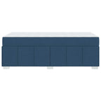 Estructura de cama con colchón Azul 100 x 200 cm tela
