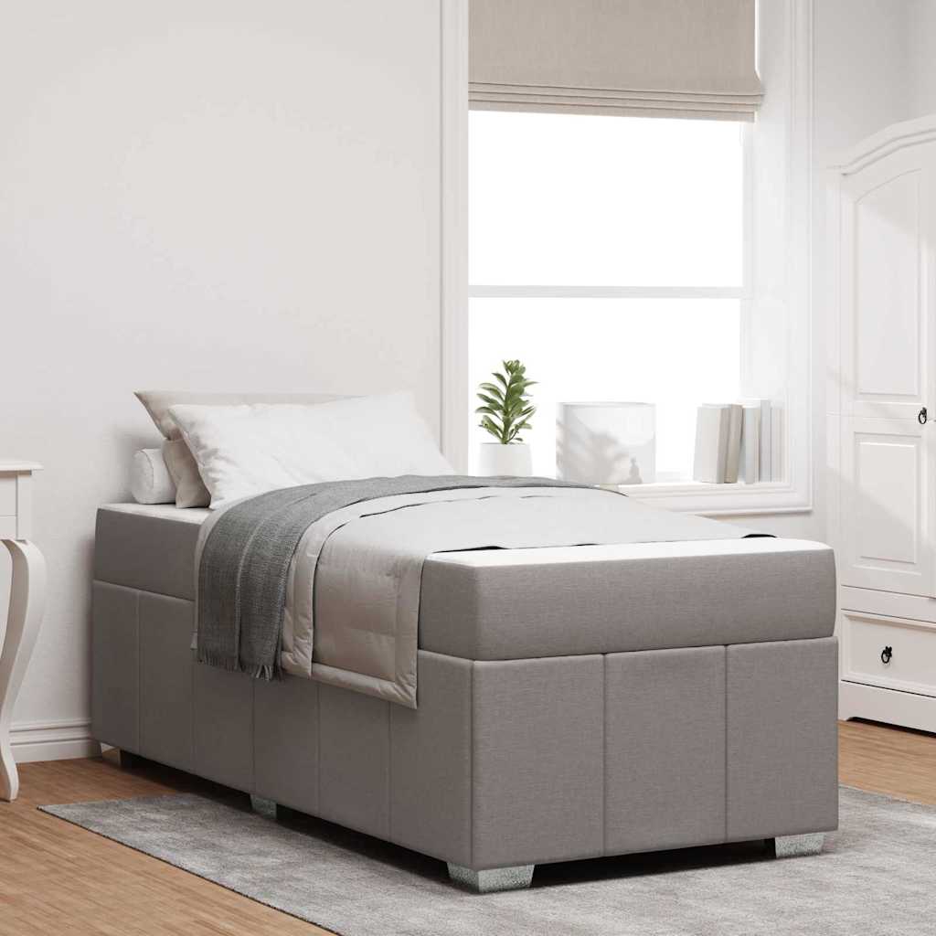 Bed frame with mattress Blue 100 x 200 cm fabric
