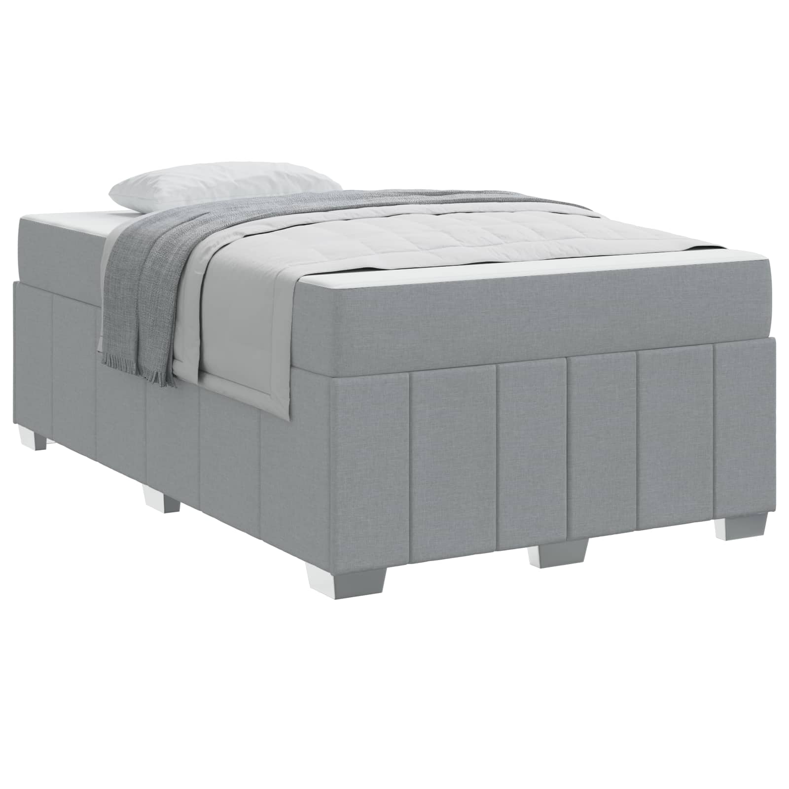 Bed frame with mattress Blue 100 x 200 cm fabric