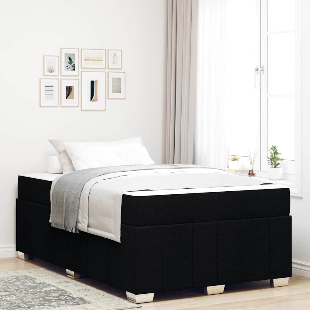 Bed frame with mattress Blue 100 x 200 cm fabric