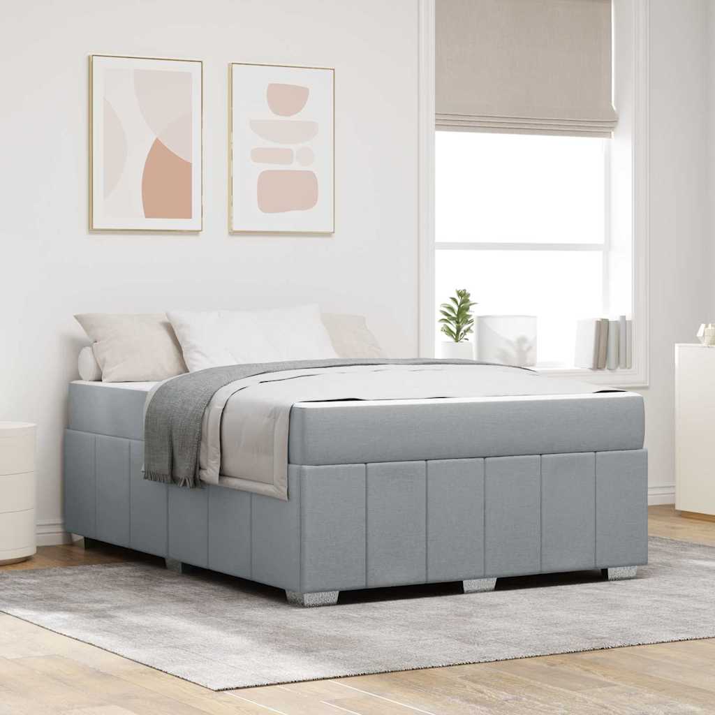 Bed frame with mattress Blue 100 x 200 cm fabric