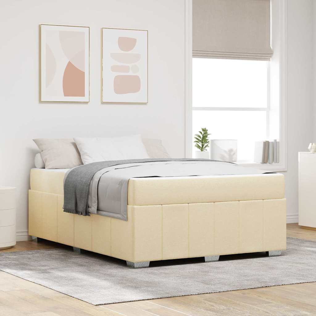 Bed frame with mattress Blue 100 x 200 cm fabric