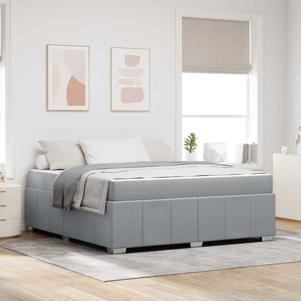 Bed frame with mattress Blue 100 x 200 cm fabric