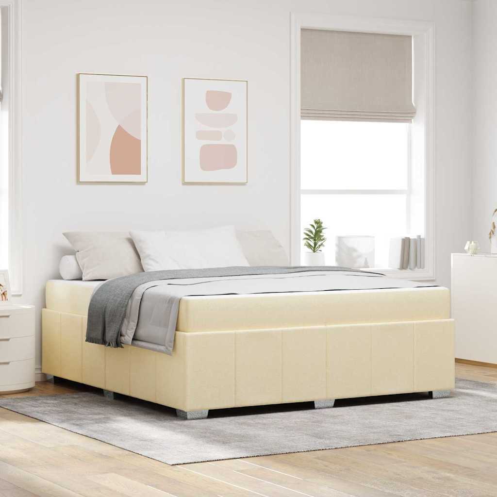 Bed frame with mattress Blue 100 x 200 cm fabric