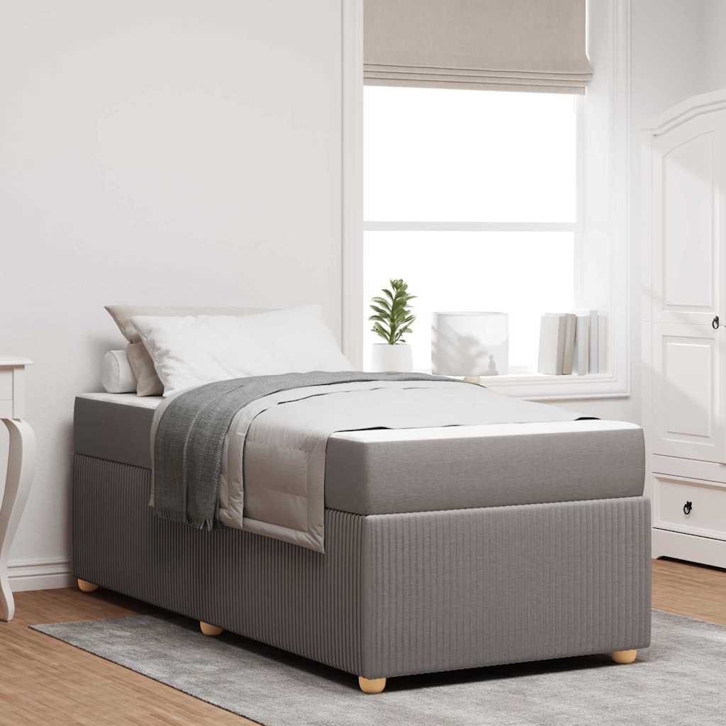 Bed frame with mattress Blue 100 x 200 cm fabric