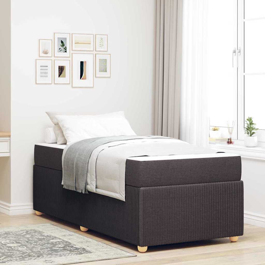Bed frame with mattress Blue 100 x 200 cm fabric