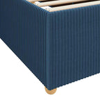 Estructura de cama con colchón Azul 100 x 200 cm tela