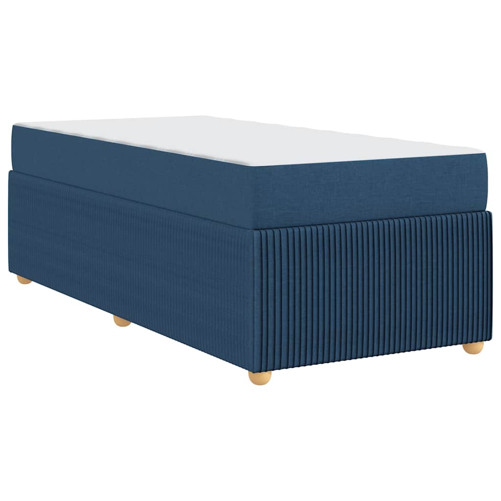 Estructura de cama con colchón Azul 100 x 200 cm tela