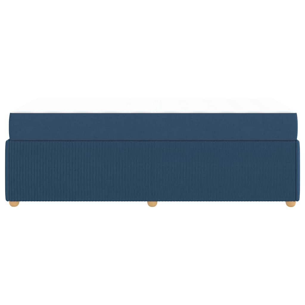 Estructura de cama con colchón Azul 100 x 200 cm tela