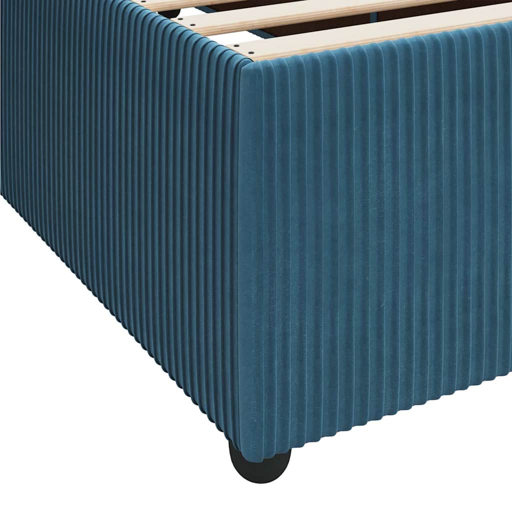 Estructura de cama con colchón Azul 100 x 200 cm tela