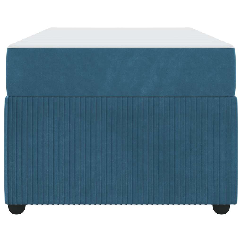 Estructura de cama con colchón Azul 100 x 200 cm tela