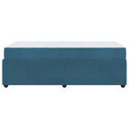 Estructura de cama con colchón Azul 100 x 200 cm tela