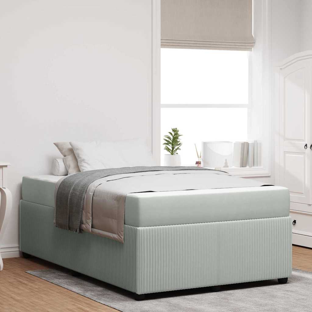 Bed frame with mattress Blue 100 x 200 cm fabric