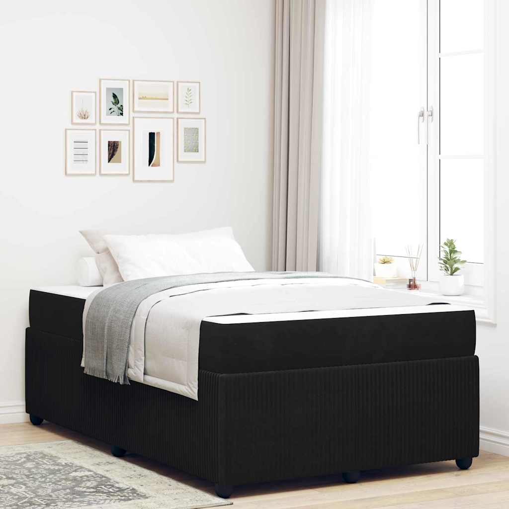 Bed frame with mattress Blue 100 x 200 cm fabric