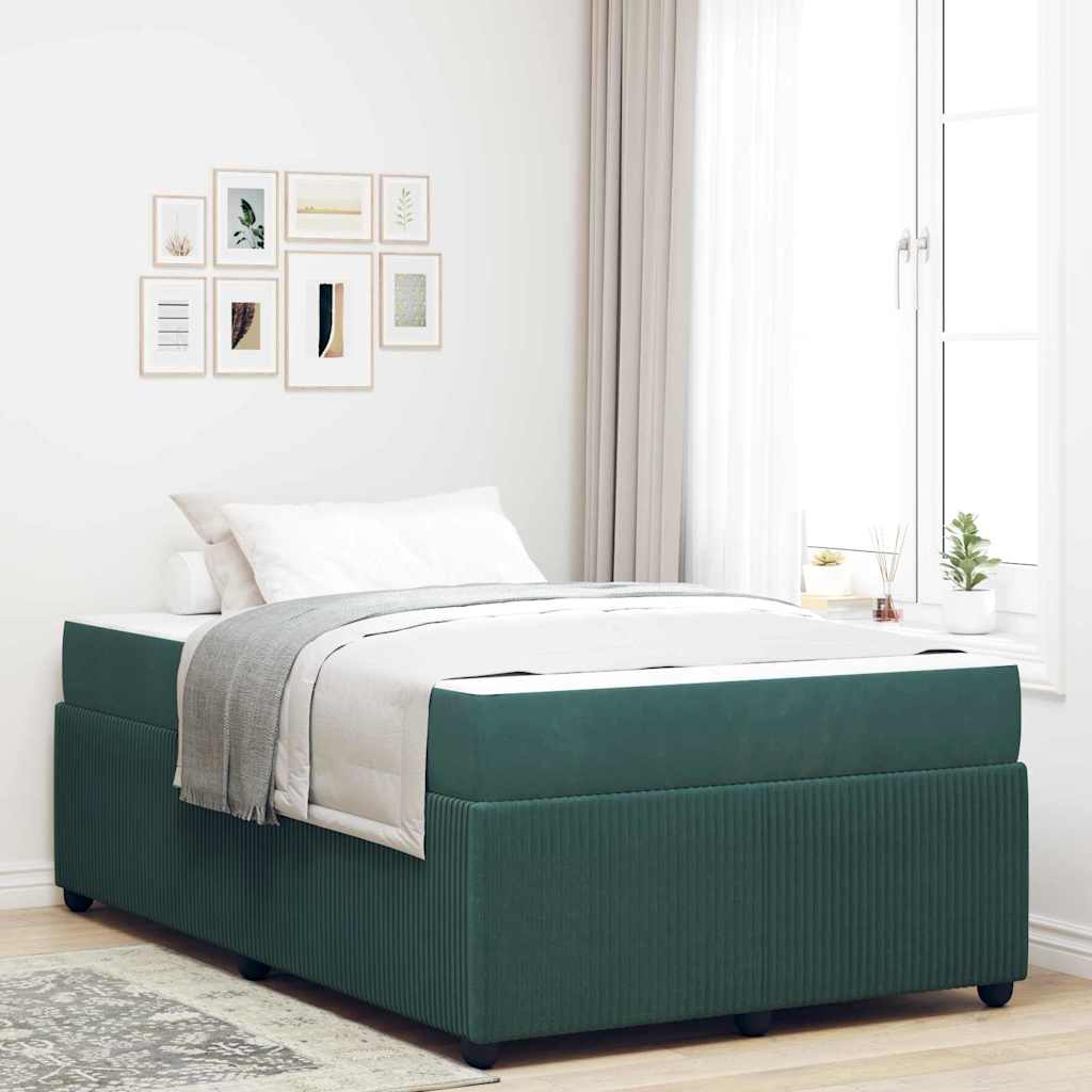 Bed frame with mattress Blue 100 x 200 cm fabric