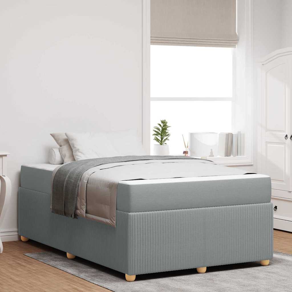 Bed frame with mattress Blue 100 x 200 cm fabric