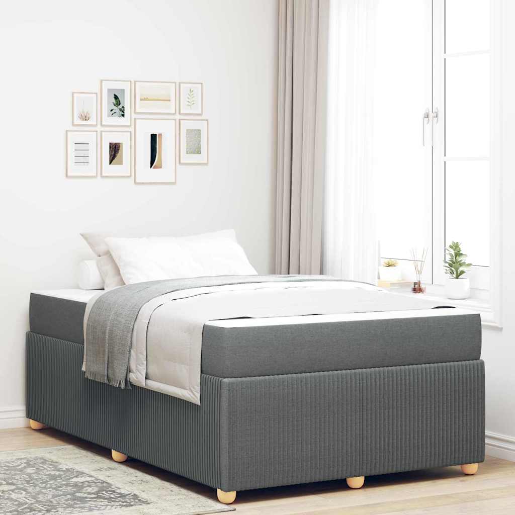 Bed frame with mattress Blue 100 x 200 cm fabric