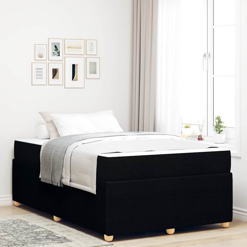 Bed frame with mattress Blue 100 x 200 cm fabric