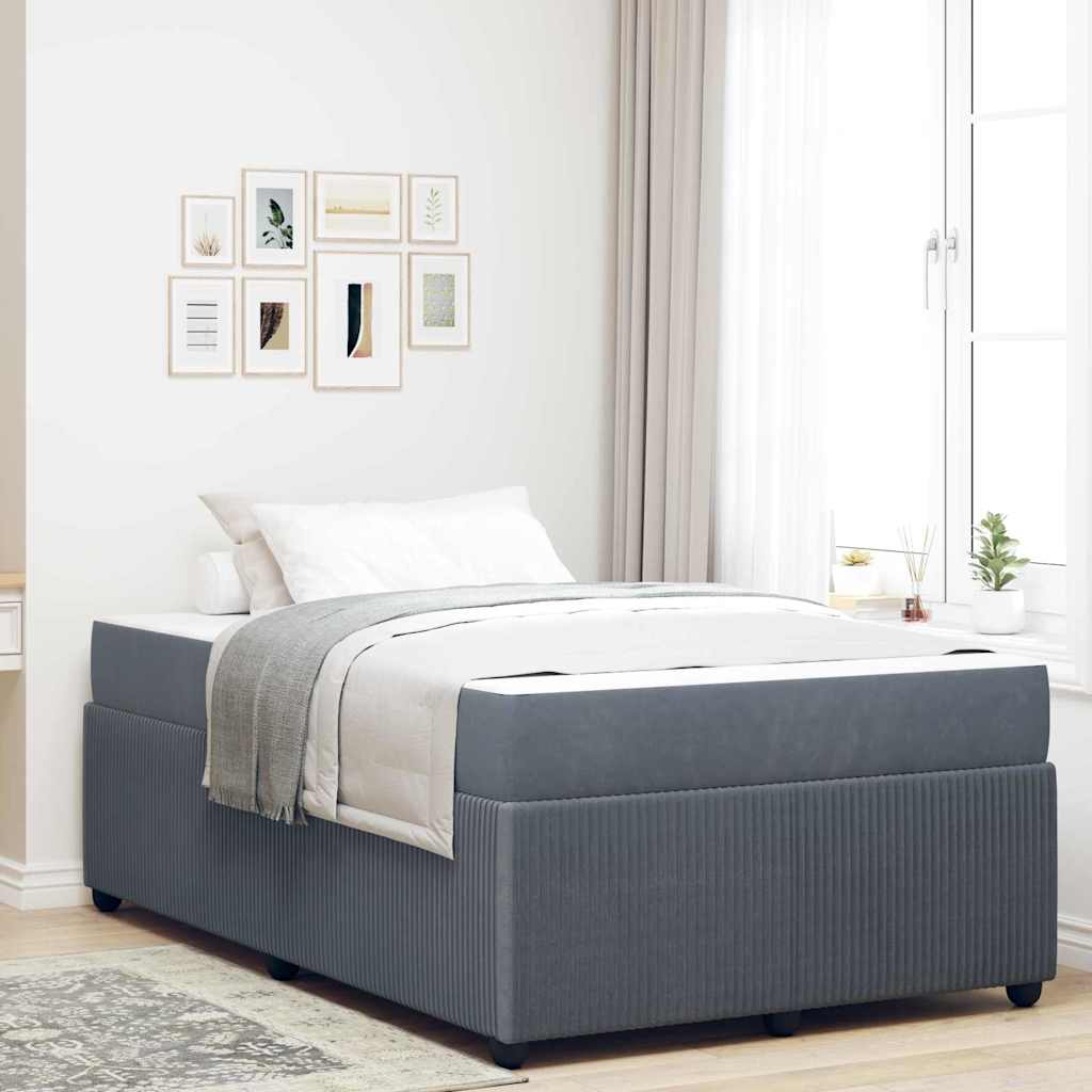 Bed frame with mattress Blue 100 x 200 cm fabric