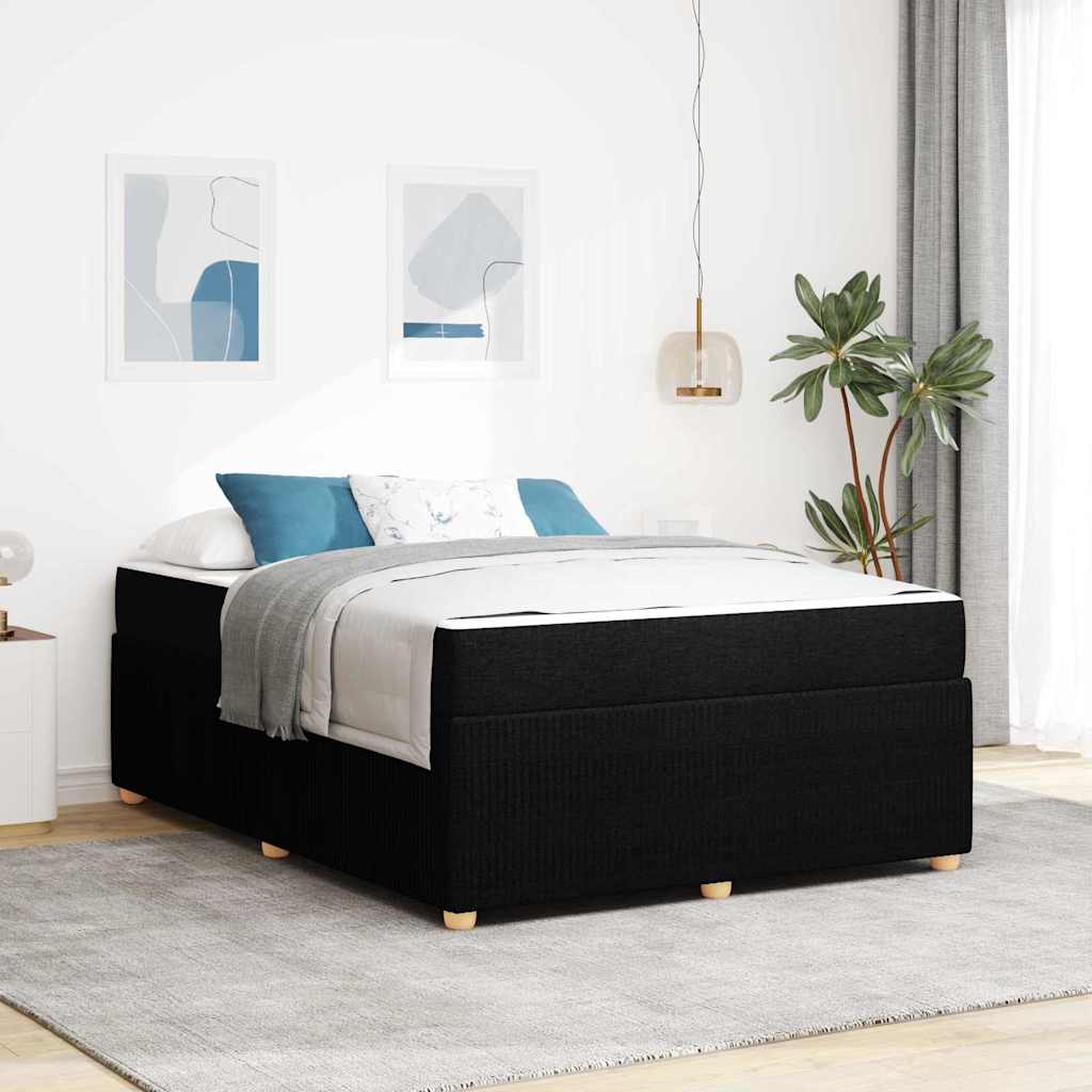 Bed frame with mattress Blue 100 x 200 cm fabric