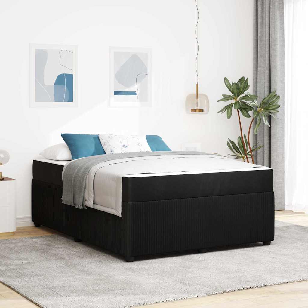 Bed frame with mattress Blue 100 x 200 cm fabric