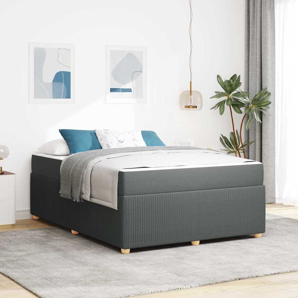 Bed frame with mattress Blue 100 x 200 cm fabric