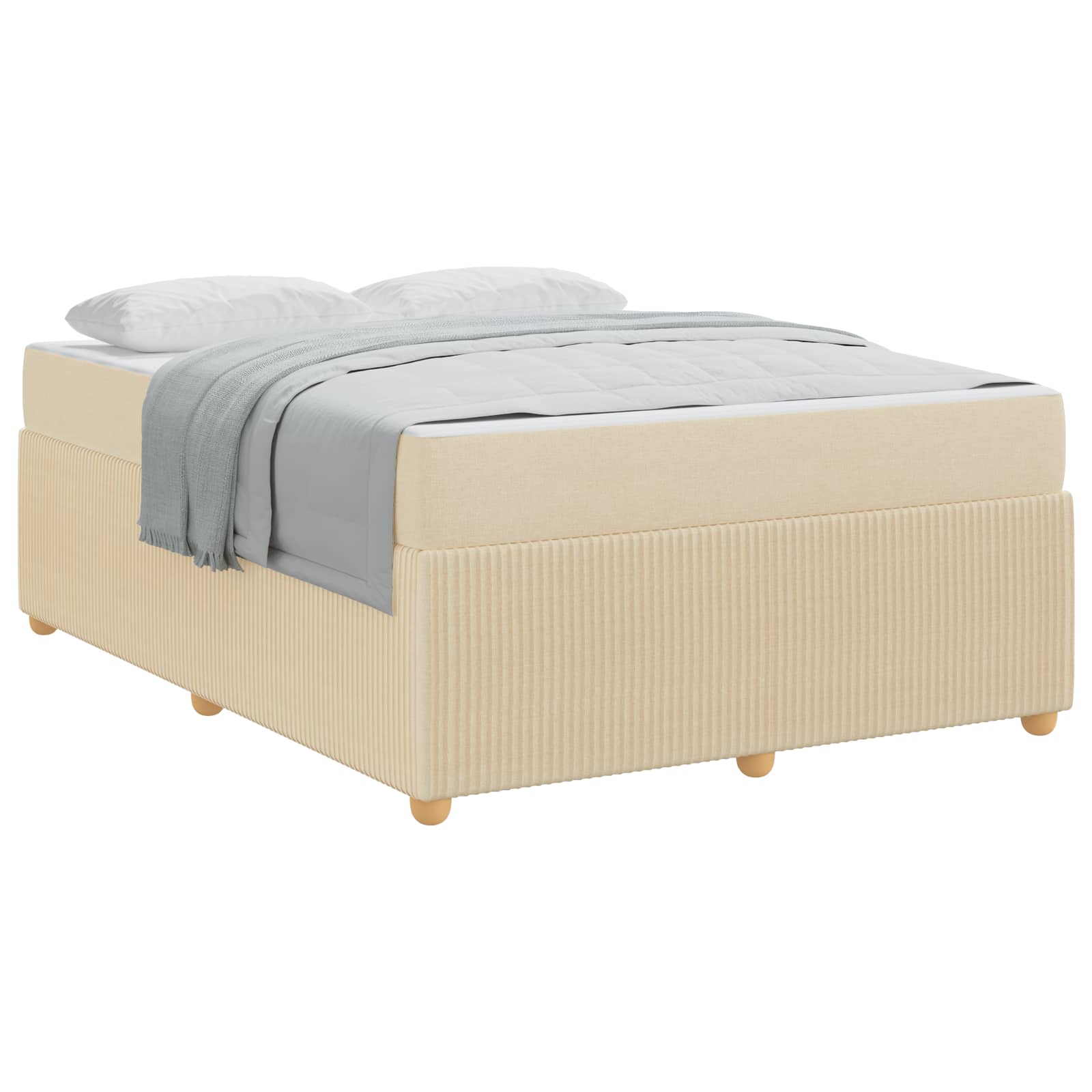 Bed frame with mattress Blue 100 x 200 cm fabric