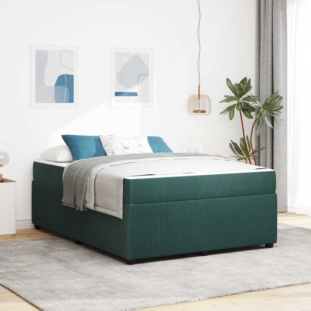 Bed frame with mattress Blue 100 x 200 cm fabric