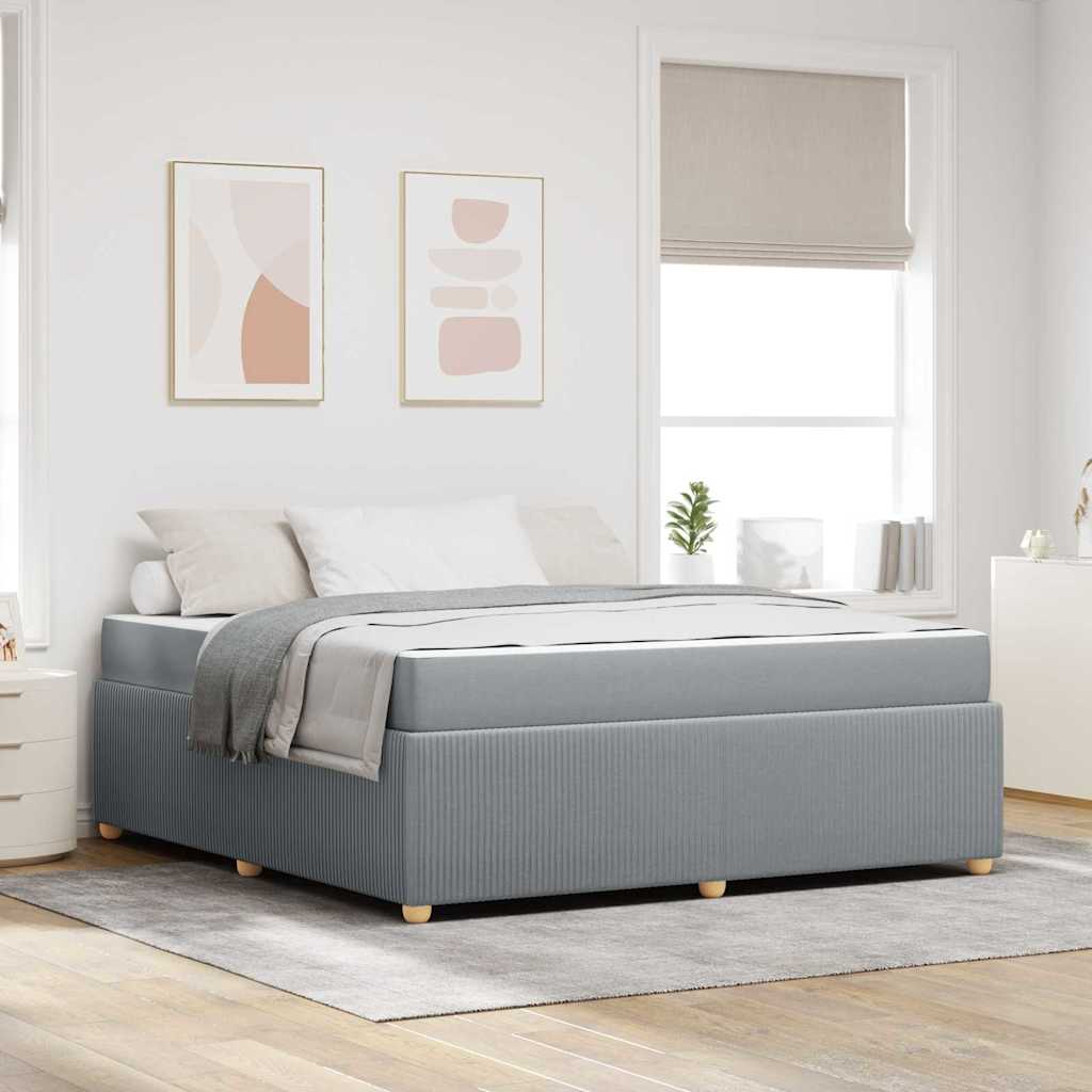 Bed frame with mattress Blue 100 x 200 cm fabric
