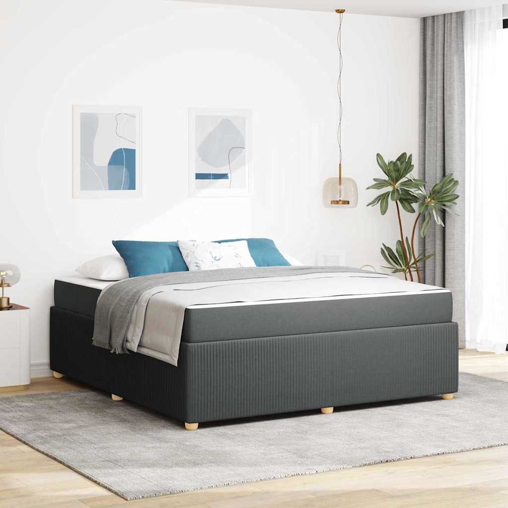 Bed frame with mattress Blue 100 x 200 cm fabric