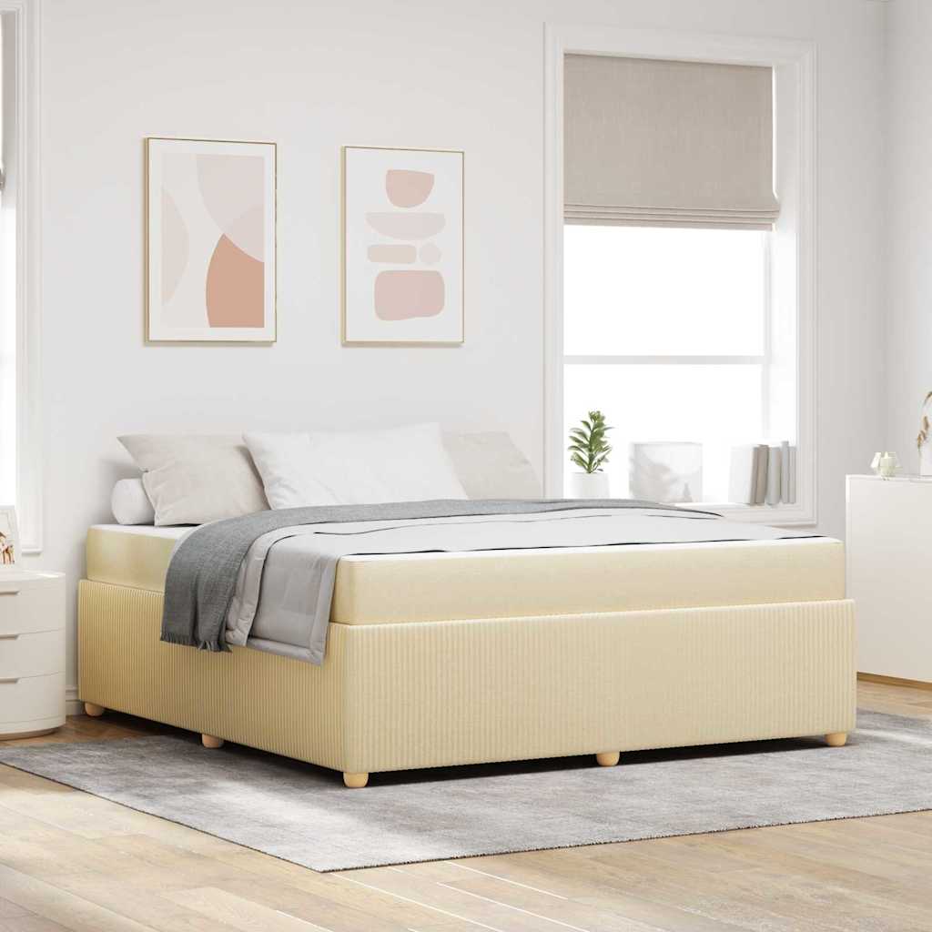 Bed frame with mattress Blue 100 x 200 cm fabric