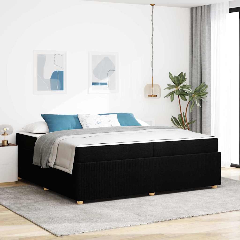 Bed frame with mattress Blue 100 x 200 cm fabric