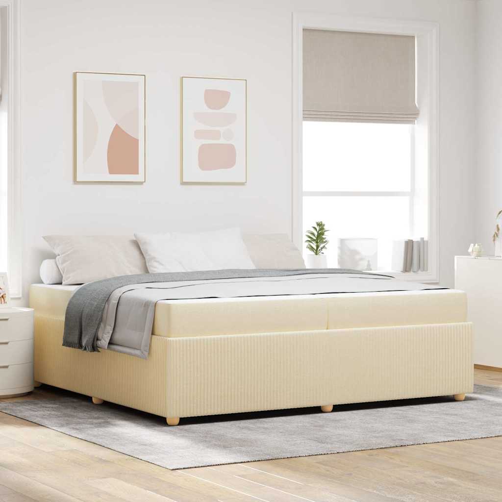 Bed frame with mattress Blue 100 x 200 cm fabric