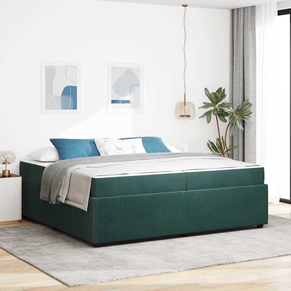 Bed frame with mattress Blue 100 x 200 cm fabric