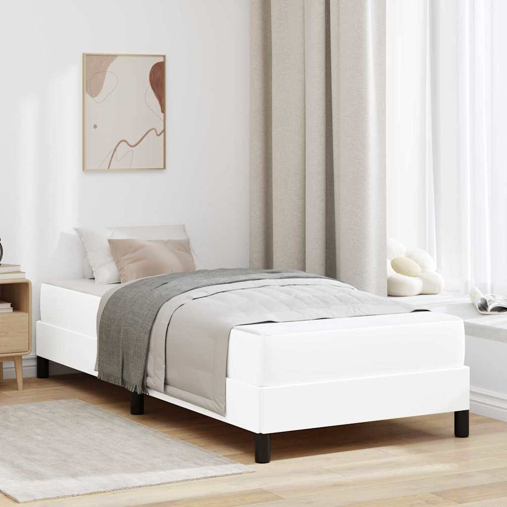 Estrutura de cama com colchão Cappuccino 100 x 200 cm tecido