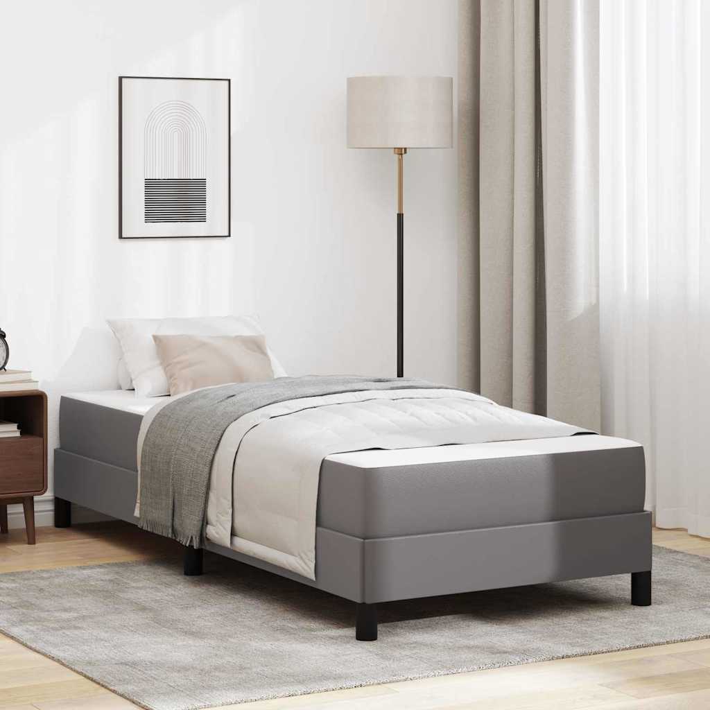 Estrutura de cama com colchão Cappuccino 100 x 200 cm tecido