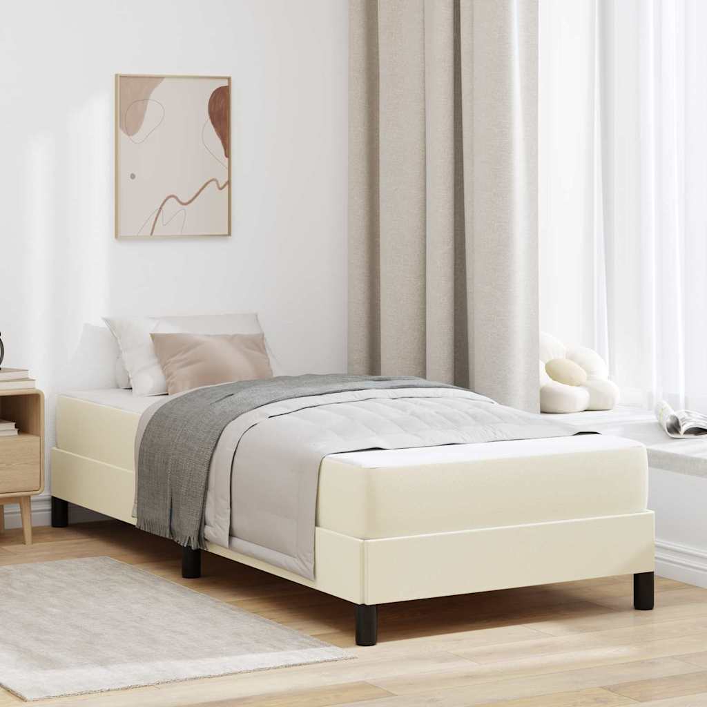 Estrutura de cama com colchão Cappuccino 100 x 200 cm tecido
