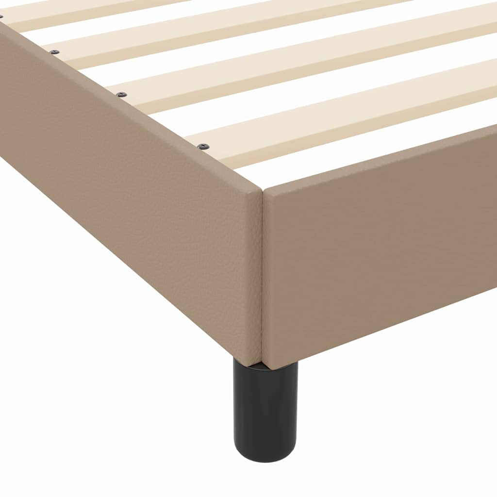 Estructura de cama con colchón Capuchino 100 x 200 cm tela